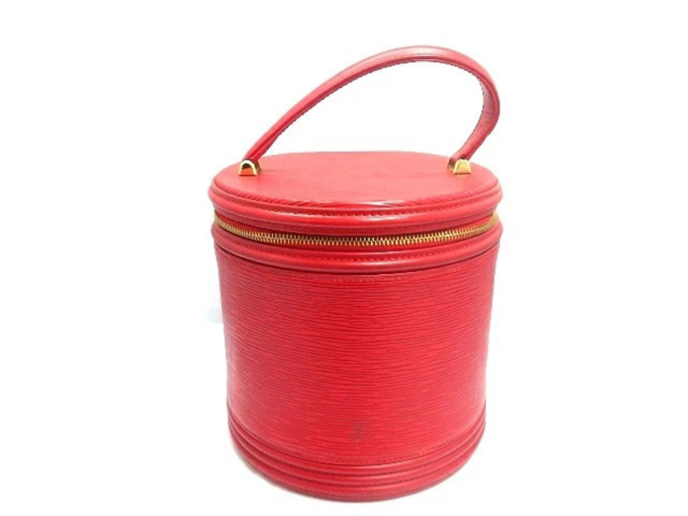 LOUIS VUITTON Cannes Vanity Bag Epi Leather Castilian Red
